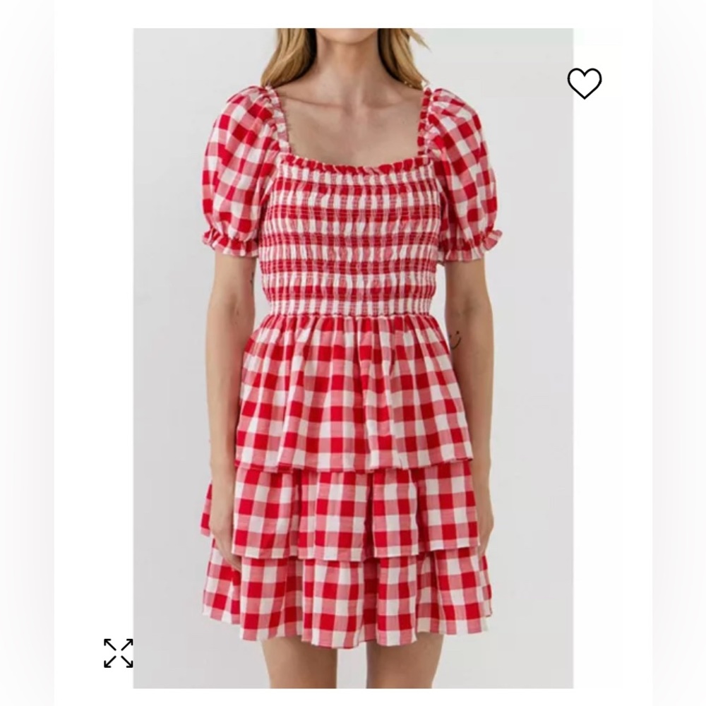 NWT English Factory Red Gingham Dress